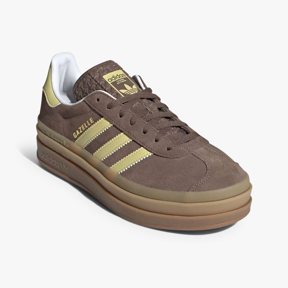 Women's Adidas Gazelle Bold - Brown/Yellow