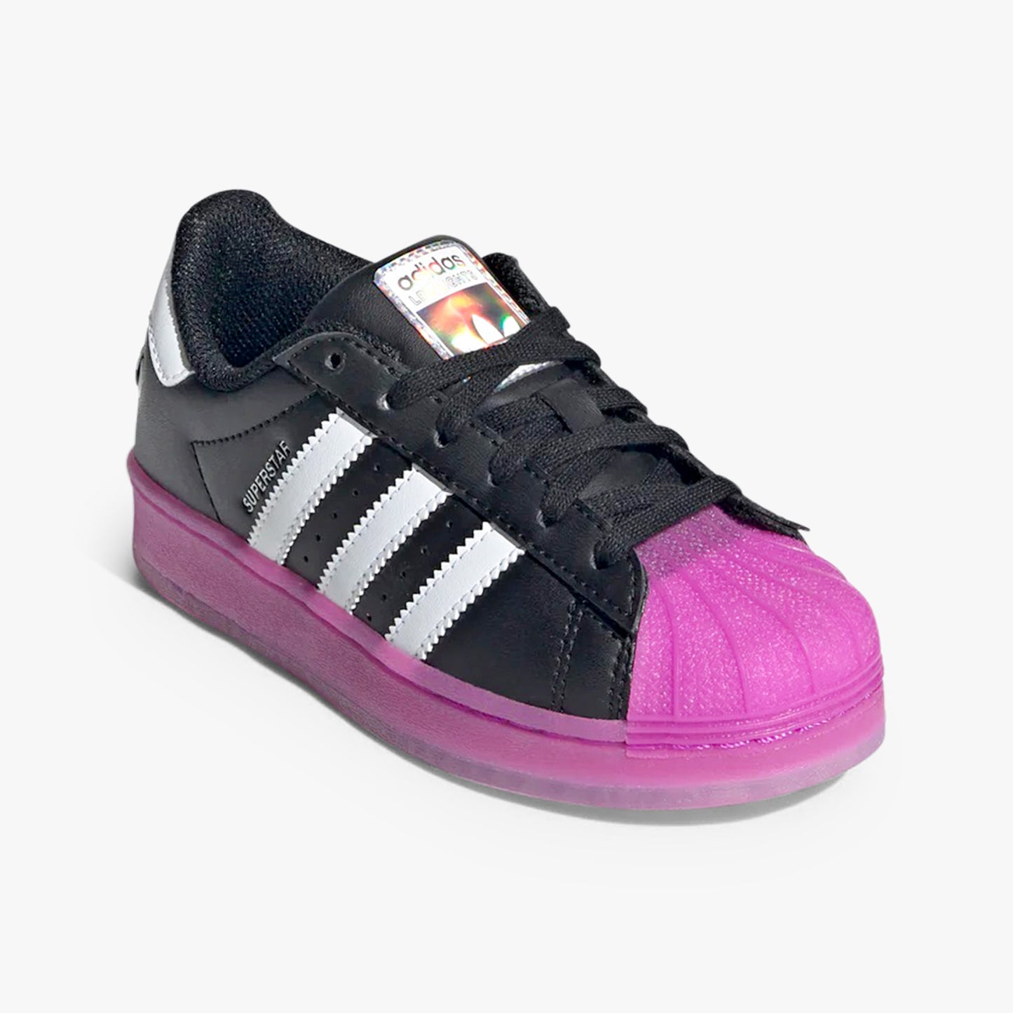 Preschool Adidas Superstar LED Lights C - Black/Purple/White Preschool Adidas Superstar LED Lights C - Black/Purple/White