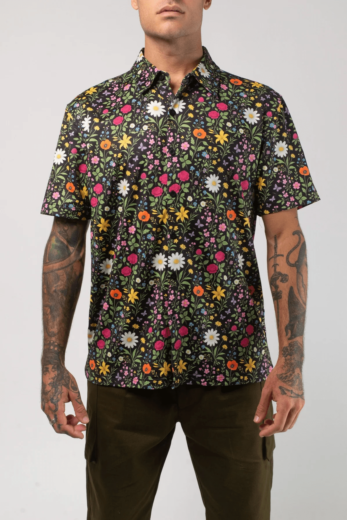 
                  
                    Men's Vast Aqua Terra Scritti Politti Tech Button Up - 'Black Multi'
                  
                