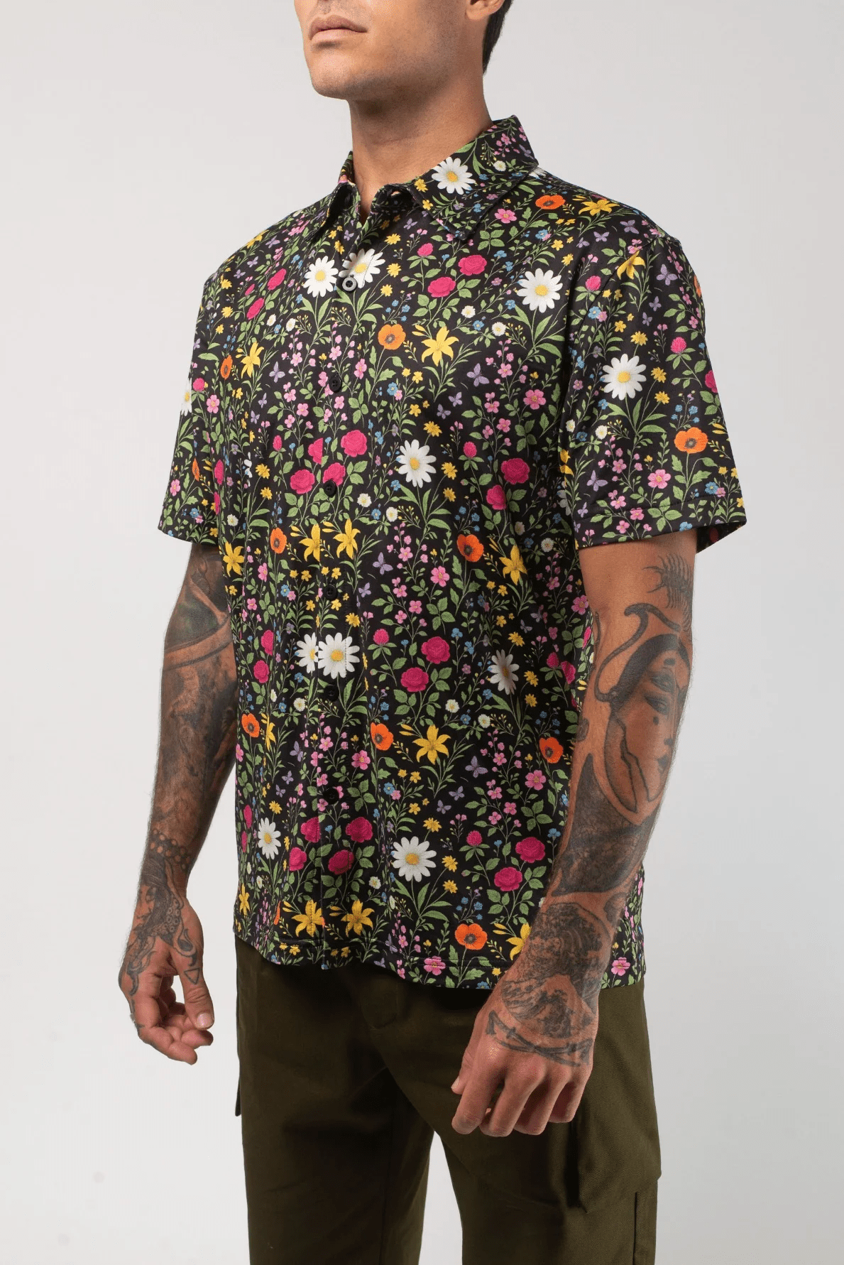
                  
                    Men's Vast Aqua Terra Scritti Politti Tech Button Up - 'Black Multi'
                  
                