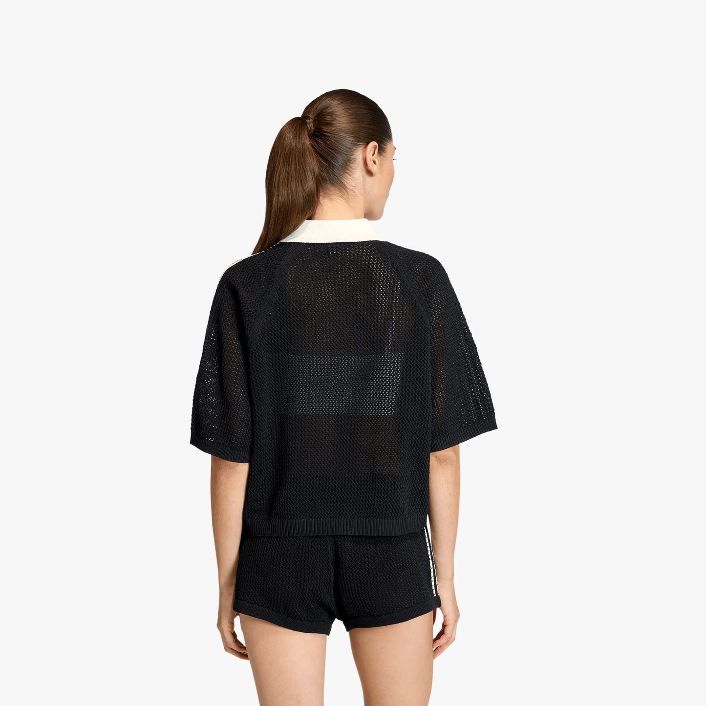 
                  
                    Women's Adidas Knitted Crochet Polo - 'Black'
                  
                
