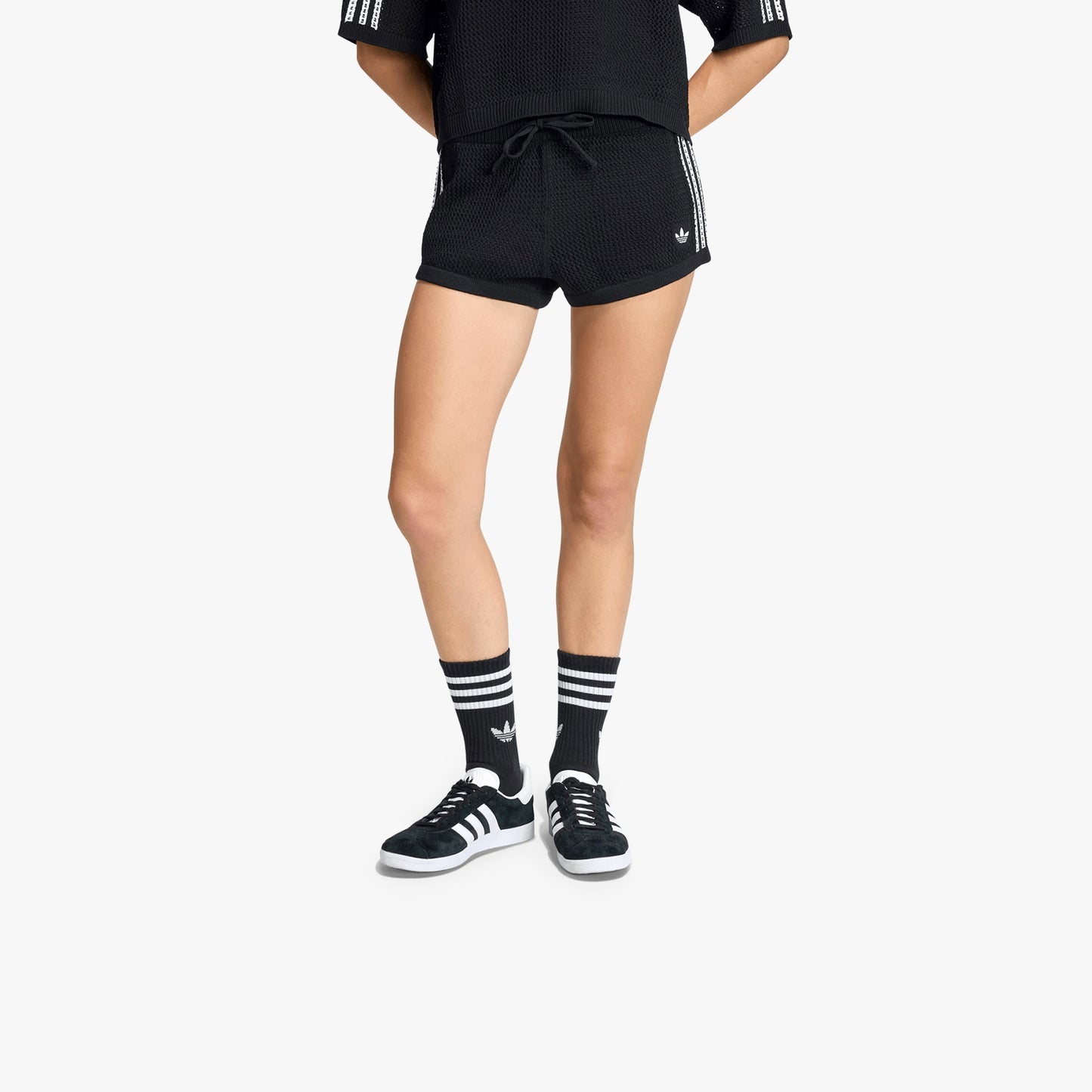
                  
                    Women's Knitted Crochet Shorts - 'Black'
                  
                