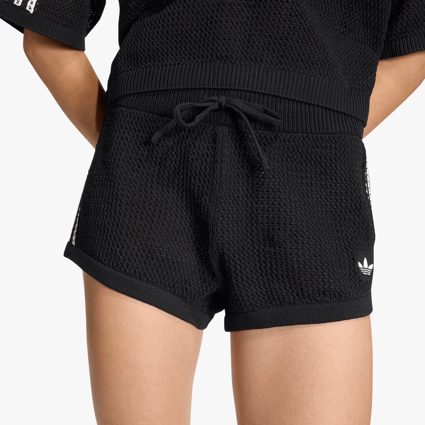 
                  
                    Women's Knitted Crochet Shorts - 'Black'
                  
                