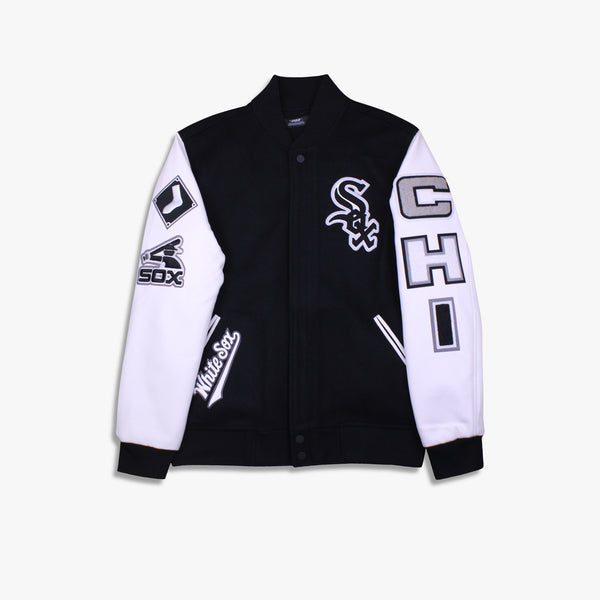 Men's Pro Standard Chicago White Sox Classic Wool Varsity Jacket - Bla