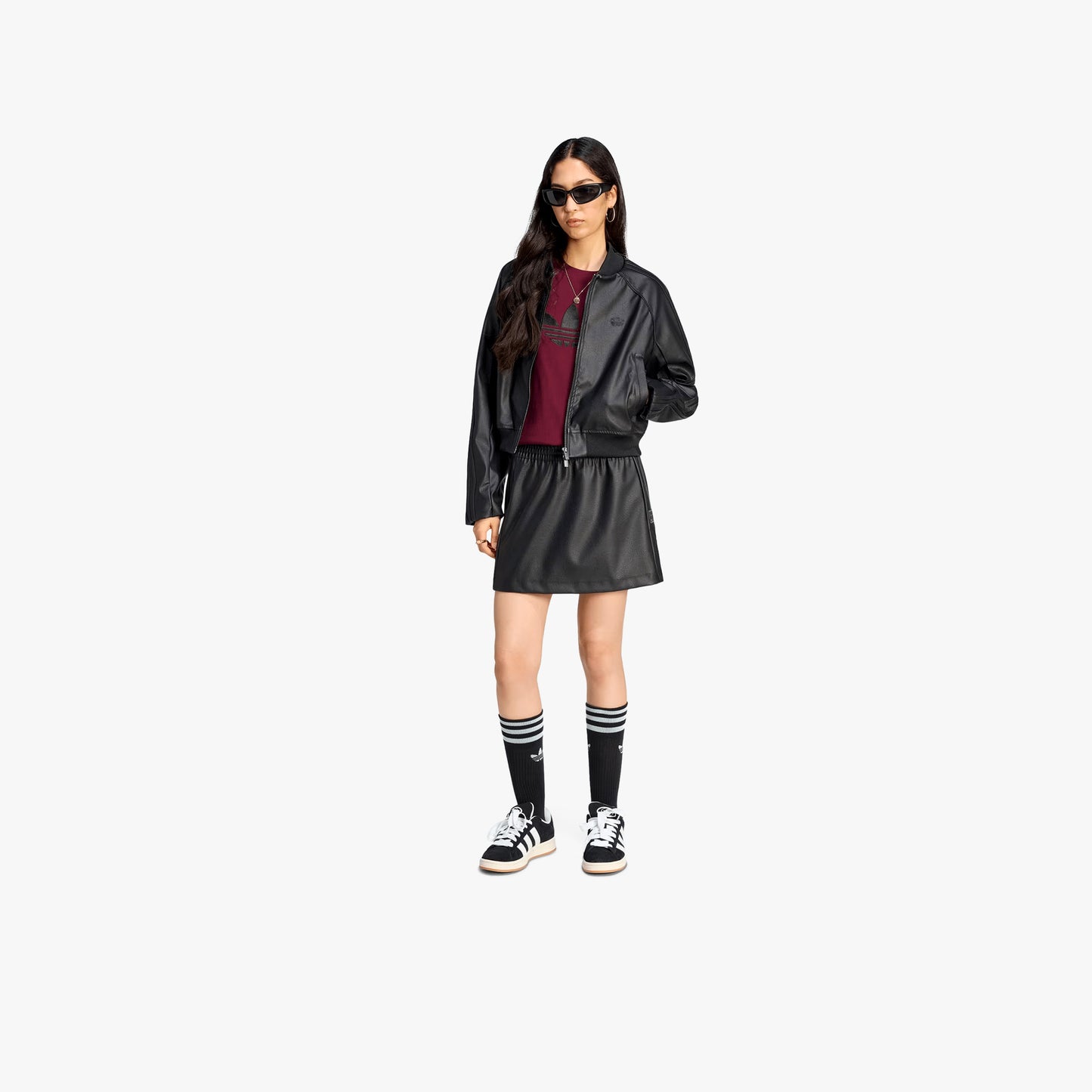 
                  
                    Women's Adidas SST Track Top - 'Black / Maroon'
                  
                