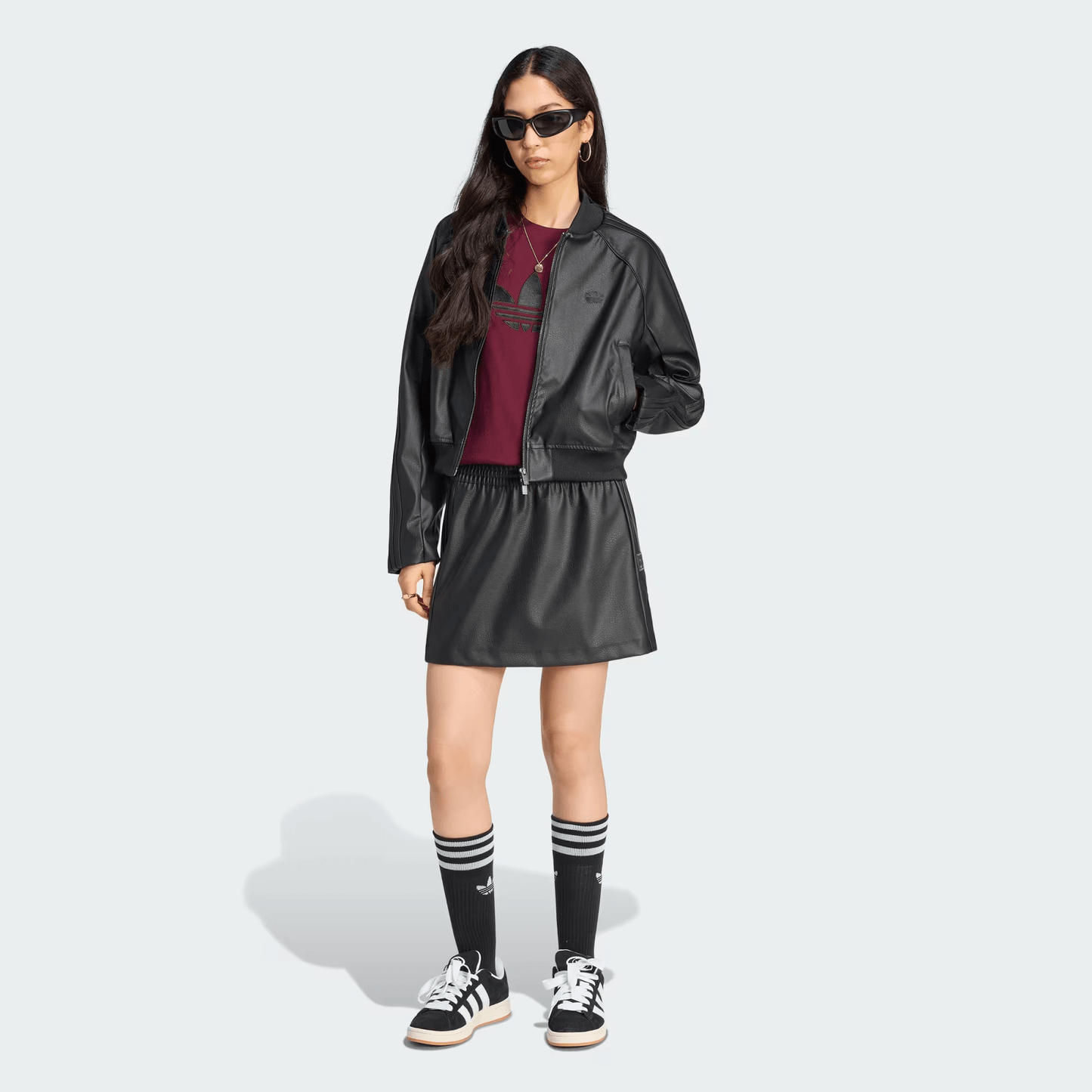 
                  
                    Women's Adidas SST Track Top - 'Black / Maroon'
                  
                
