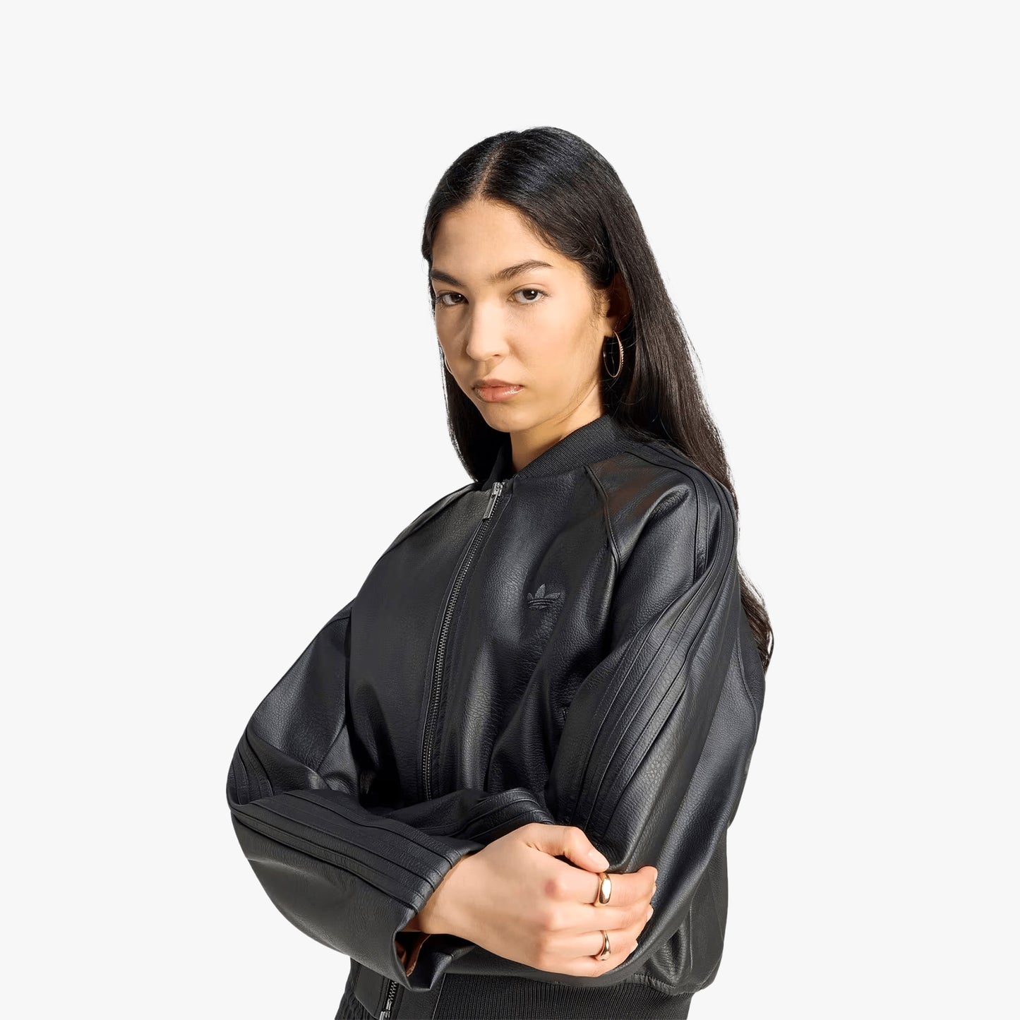 
                  
                    Women's Adidas SST Track Top - 'Black / Maroon'
                  
                