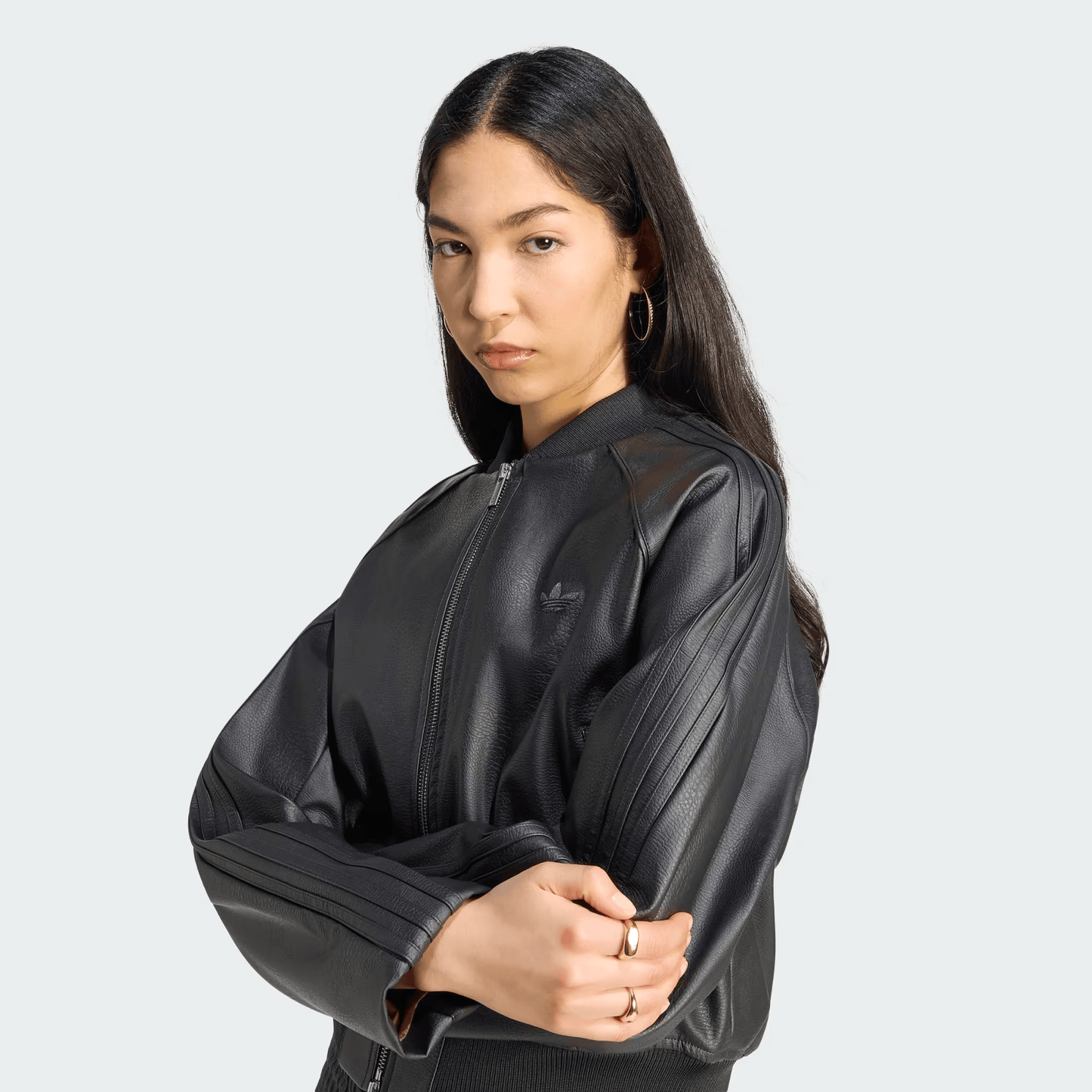 
                  
                    Women's Adidas SST Track Top - 'Black / Maroon'
                  
                